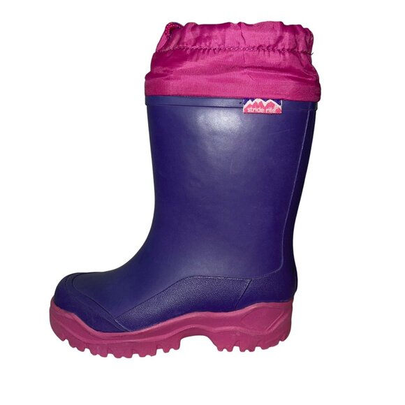 Stride Rite Pink Purple Winter Boots Toddler Girls 11M Solid Removable Inserts - Picture 5 of 10